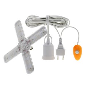 Устройство за растение STELS FlexGrow FX4 – сгъваемо LED 48W устройство с универсална фасунга, подходящо за фитолампи за разсад и изкуствено осветление за растение.