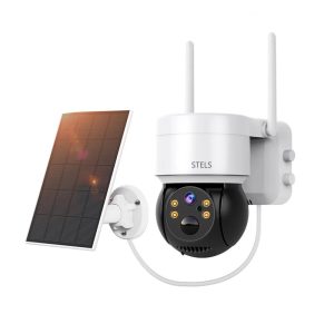 Соларна камера STELS UltraEye X200 с устойчив корпус и соларен панел.