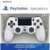 Опакован контролер за PS4 DualShock 4 в бял цвят.