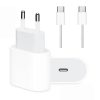 Оригинално зарядно за Айфон – Apple адаптер USB-C 20W с кабел за бързо зареждане