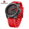 sports watch, quartz, silicone strap Red