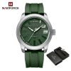 sports watch, quartz, silicone strap Green