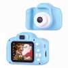 Детски фотоапарат STELS FunShot W390 в син цвят с екран за преглед на снимки.
