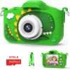 Детски фотоапарат STELS DinoCam X350 в зелен цвят, комплект с 64GB карта памет и аксесоари