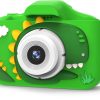 Детски фотоапарат STELS DinoCam X350 в зелен цвят с обектив и цветен дисплей.