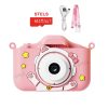 Детски фотоапарат STELS KittyCam X300 в розов цвят, комплект с 64GB карта памет и аксесоари